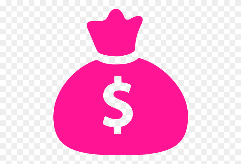 512x512 Money Clipart Pink - Money Bag Clipart Blanco Y Negro
