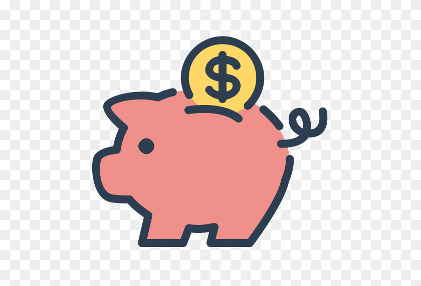 512x512 Money, Coin, Savings, Resolutions, Save Money, Piggy Icon - Savings Clipart