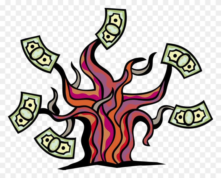 883x700 Money Doesn't Grow On Trees Money Tree - Money Tree PNG