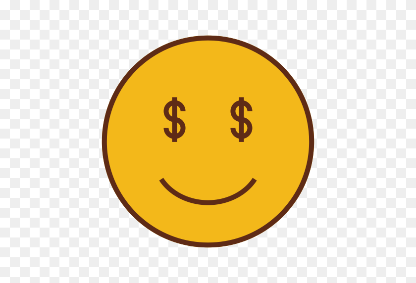 512x512 Деньги, Доллар, Emoji, Лицо, Смайлик, Значок Смайлика - Деньги Emoji Png