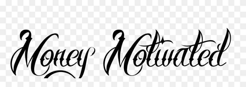 1503x460 Money Motivated Tattoo In Brother Font - Money Black And White Clipart