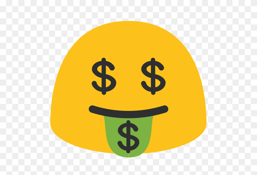512x512 Деньги Рот Лицо Emoji - Деньги Emoji Png