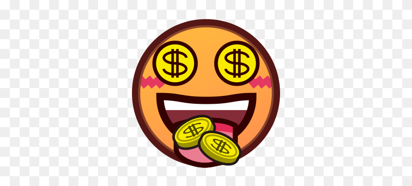 320x320 Money Mouth Face Emojidex - Money Emoji PNG
