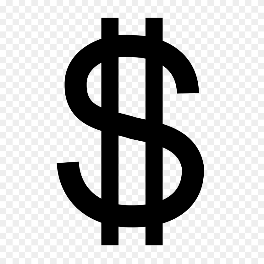 2000x2000 Money Sign Group With Items - One Dollar Bill Clipart