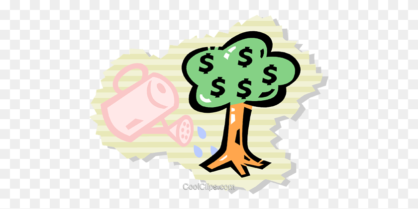 480x361 Money Tree Royalty Free Vector Clip Art Illustration - Money Tree Clipart