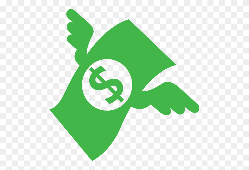 512x512 Money With Wings Emoji For Facebook, Email Sms Id - Money Emoji PNG