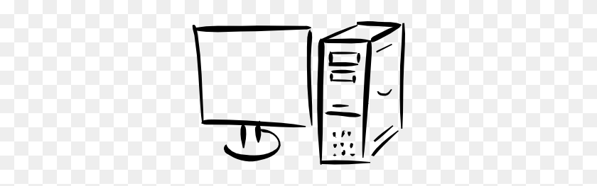 300x203 Monitor And Computer Clip Art - Computer Science Clipart