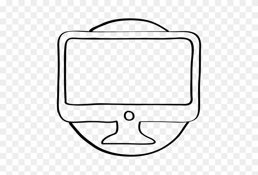512x512 Monitor Circle Doodle - Monitor PNG