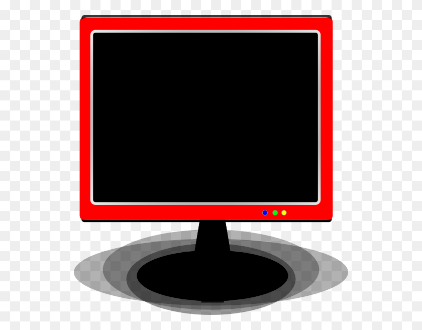 546x597 Monitor Clipart Big Screen Tv - Tv Set Clipart