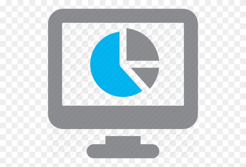 512x512 Monitor, Pie Chart, Web Analytics Icon - Analytics Icon PNG