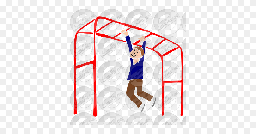 380x380 Monkey Bars Stencil For Classroom Therapy Use - Monkey Bars Clipart