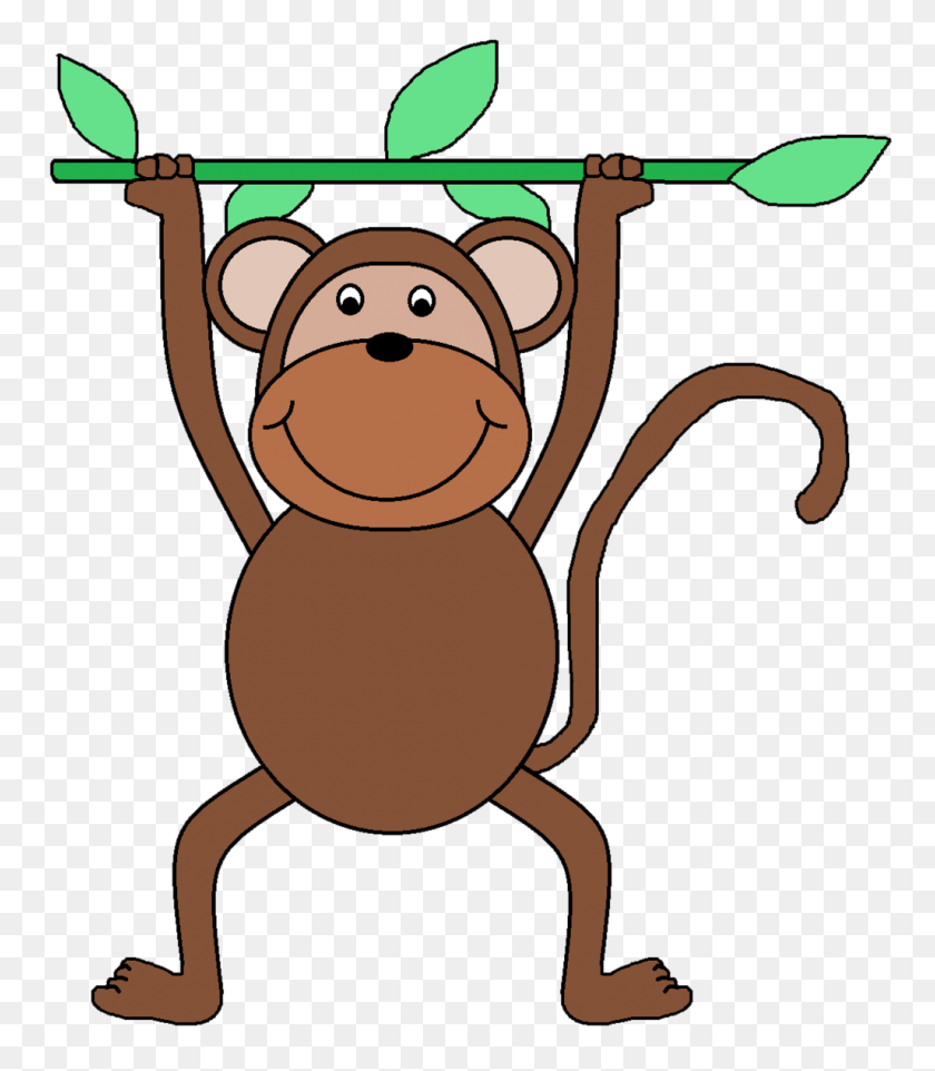 1027x1188 Monkey Border Cliparts - Swinging Monkey Clipart