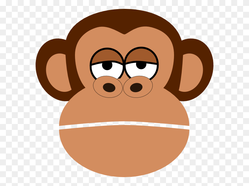 600x570 Monkey Cartoon Face Clip Art - Monkey Clipart