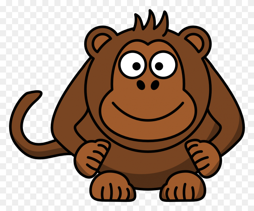 1331x1090 Monkey Cartoon Free Clipart Images - Monkey Hanging From A Tree Clipart