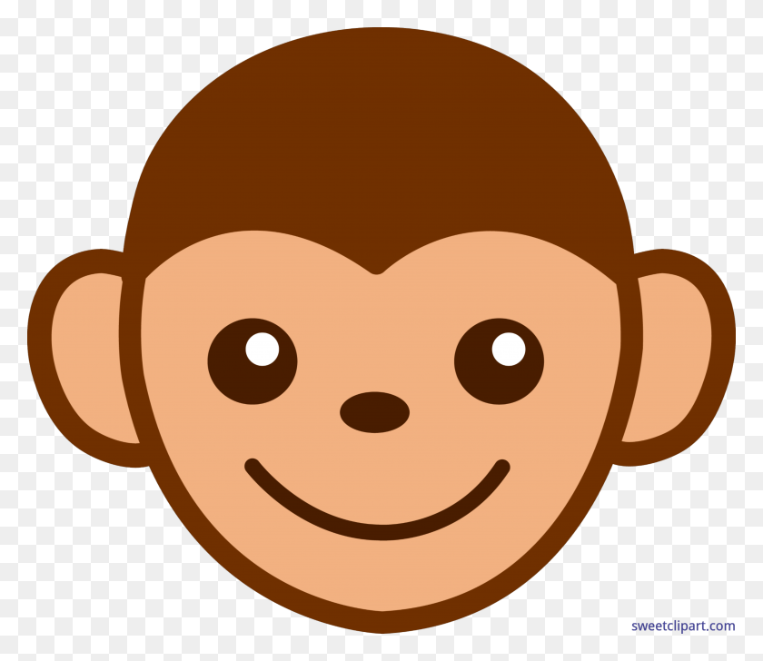 4626x3963 Monkey Face Clip Art - Peppermint Clipart