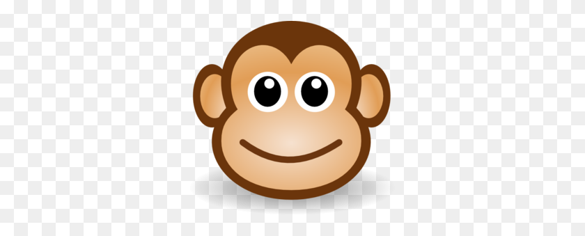 298x279 Monkey Face Clipart - Smiley Clipart Black And White