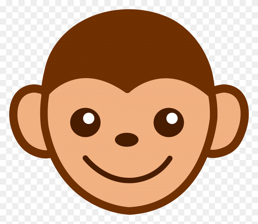 4626x3963 Monkey Face Clipart - Baby Dory Clipart