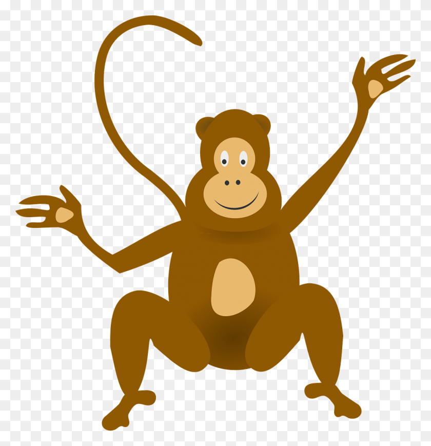 1233x1280 Monkey Jungle Ape Clipart - Jungle Clipart