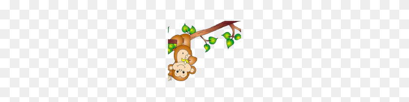 150x150 Monkey On A Vine Cartoon Clip Art Classroom Decor - Monkey Hanging From A Tree Clipart
