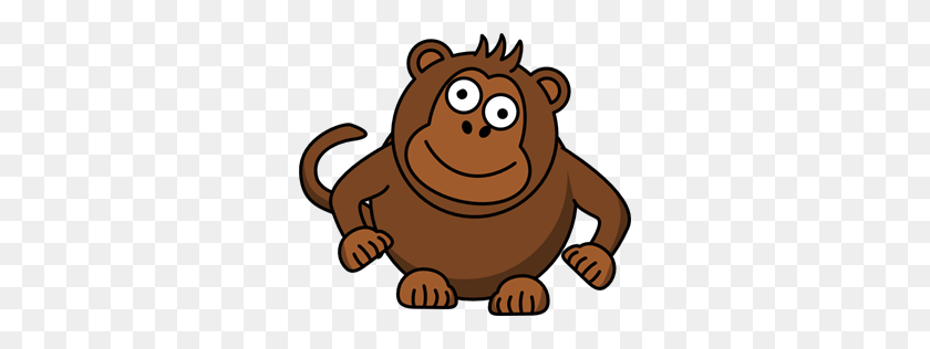300x256 Monkey Png, Clipart For Web - Monkey Outline Clipart
