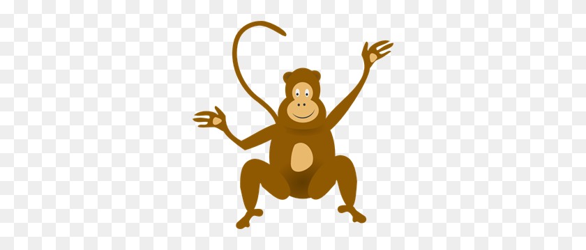288x299 Monkey Png Images, Icon, Cliparts - Ape Clipart Black And White