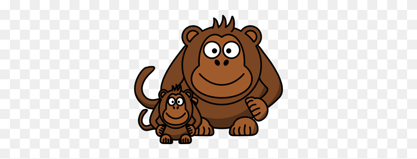 300x261 Monkey Png Images, Icon, Cliparts - Girl Monkey Clipart