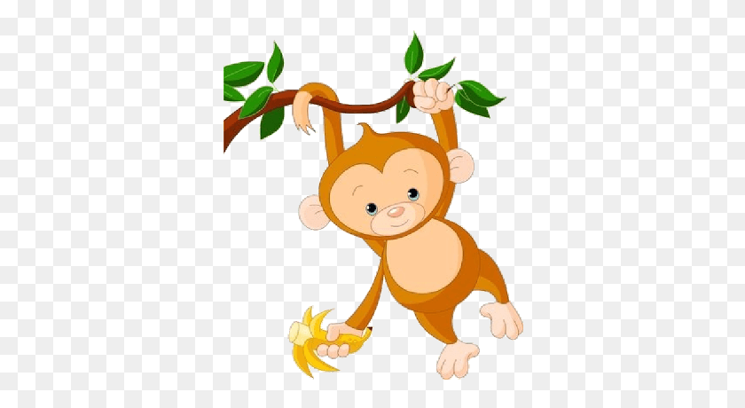 400x400 Monkey Pumpkin Cliparts - Monkey Hanging From A Tree Clipart