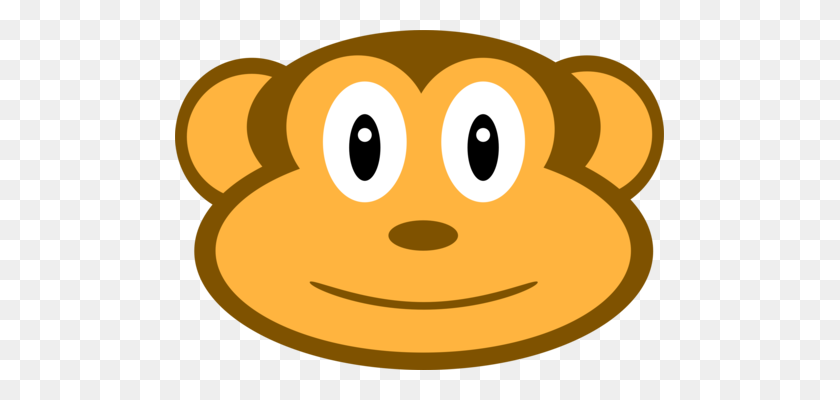 489x340 Monkey Snout Animal Curious George Face - Curious George Clipart Free