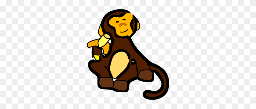 270x298 Monkey With Banana Clip Art - Nomad Clipart