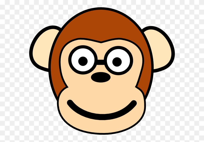 600x527 Monkey With Glasses Clip Art - Big Brother Clipart