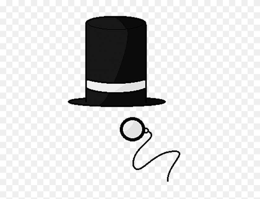 480x585 Monocle Top Hat Png - Fedora PNG