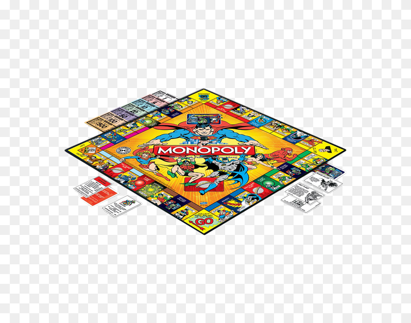 600x600 Monopoly Dc Comics Originals Edition Board Game - Monopoly Money PNG