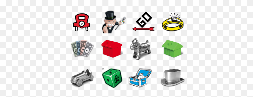 390x264 Monopoly Game Icons Free Icons Clipart - Monopoly Clipart