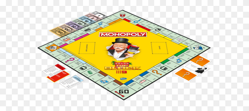 599x316 Monopoly The Block Special Edition Board Game Giftbox - Monopoly Money PNG