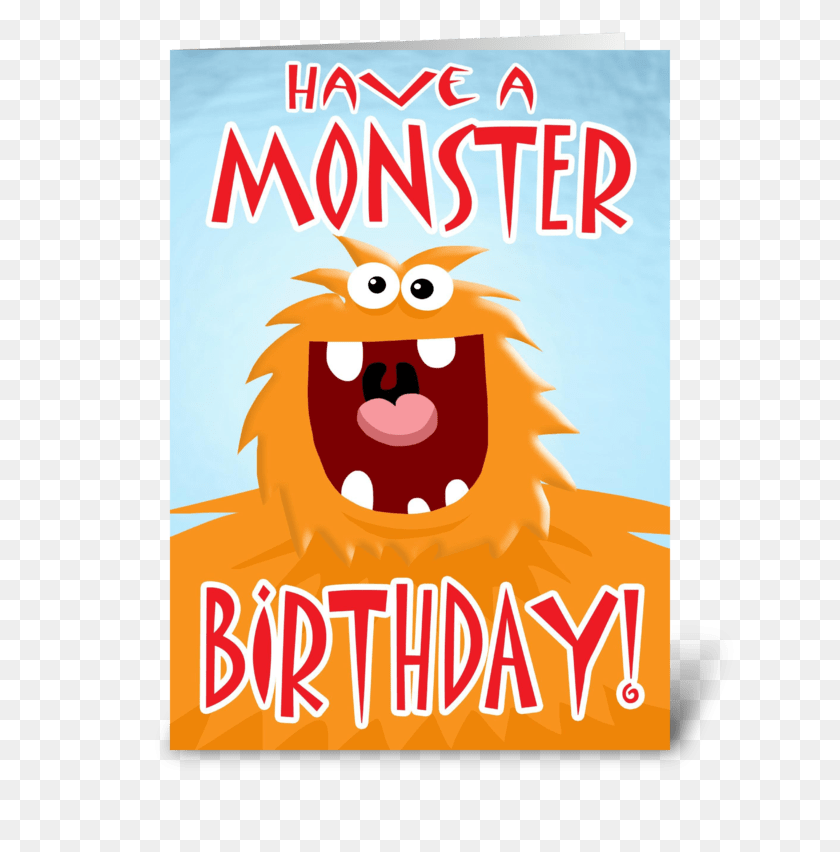 700x792 Monster Birthday Card - Greeting Card Clip Art
