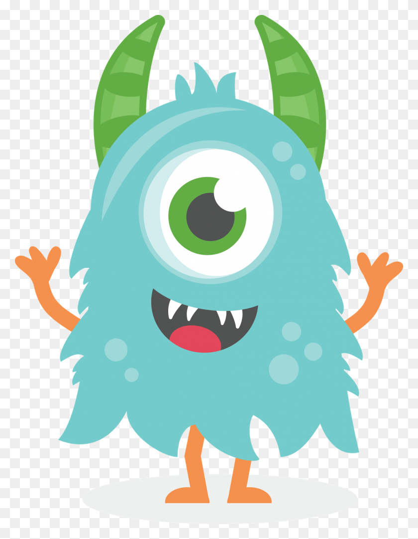 1221x1600 Monster Clipart Cute - Black And White Monster Clipart
