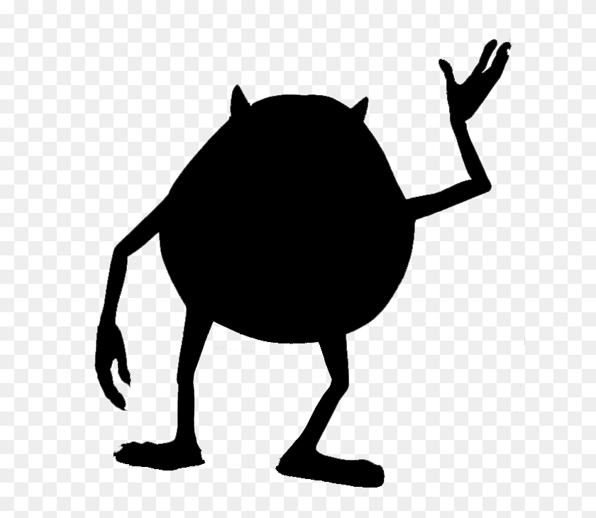 640x670 Monster Clipart Shadow - Monster Clipart Black And White