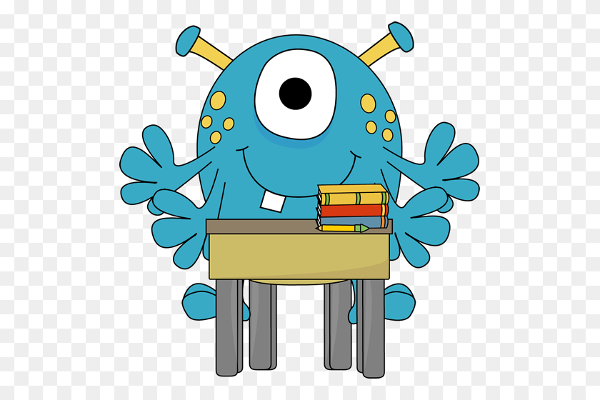 505x500 Monster Clipart Student - Teacher And Student Clipart Free