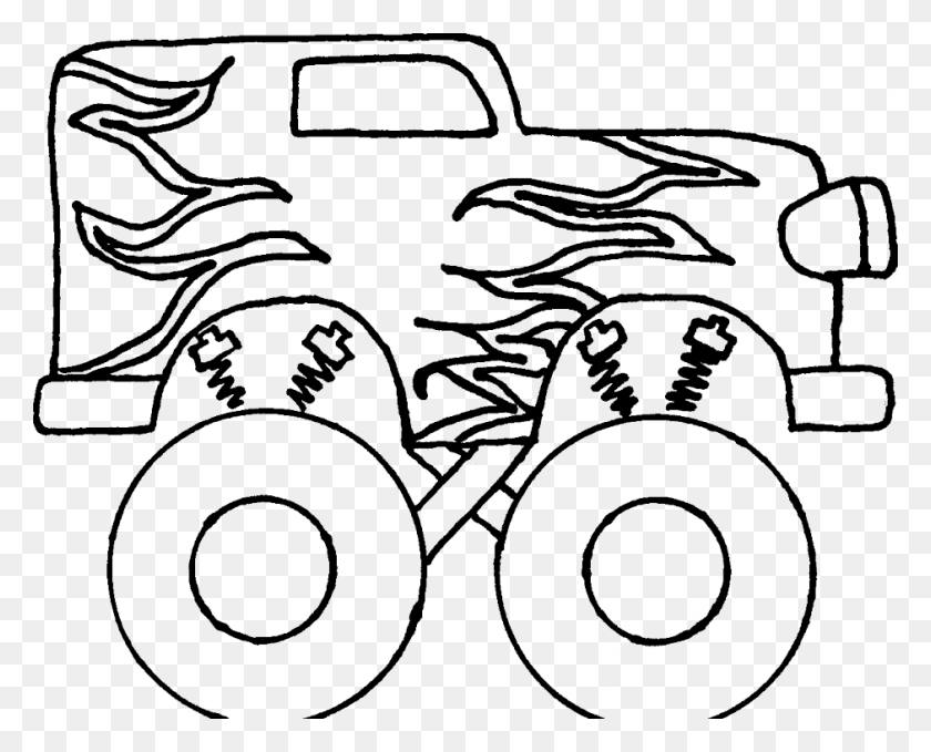 940x746 Monster Truck Clip Art - Fire Engine Clipart Black And White