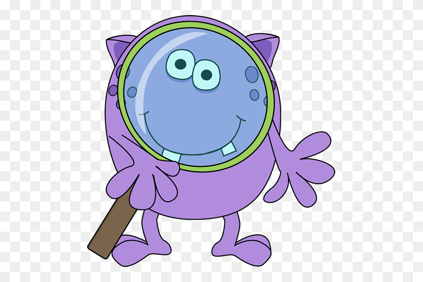 493x500 Monster With Magnifying Glass Clip Art - Glass Of Milk Clipart