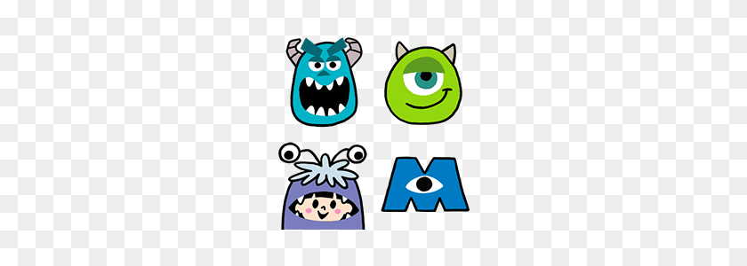 240x240 Monsters, Inc Emoji De La Línea De Emoji De La Línea De La Tienda - Monster Inc Png