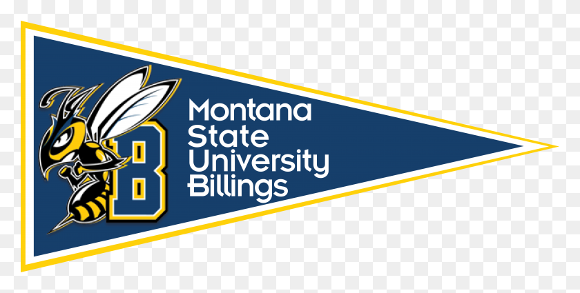 10000x4682 Montana State University Billings Pennant - Pennant PNG