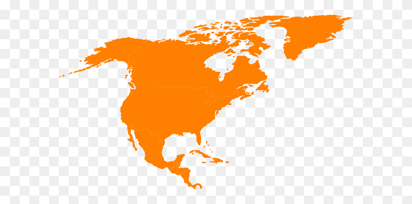 600x357 Montessori North America Continent Map Outline Clip Art - North America Map Clipart