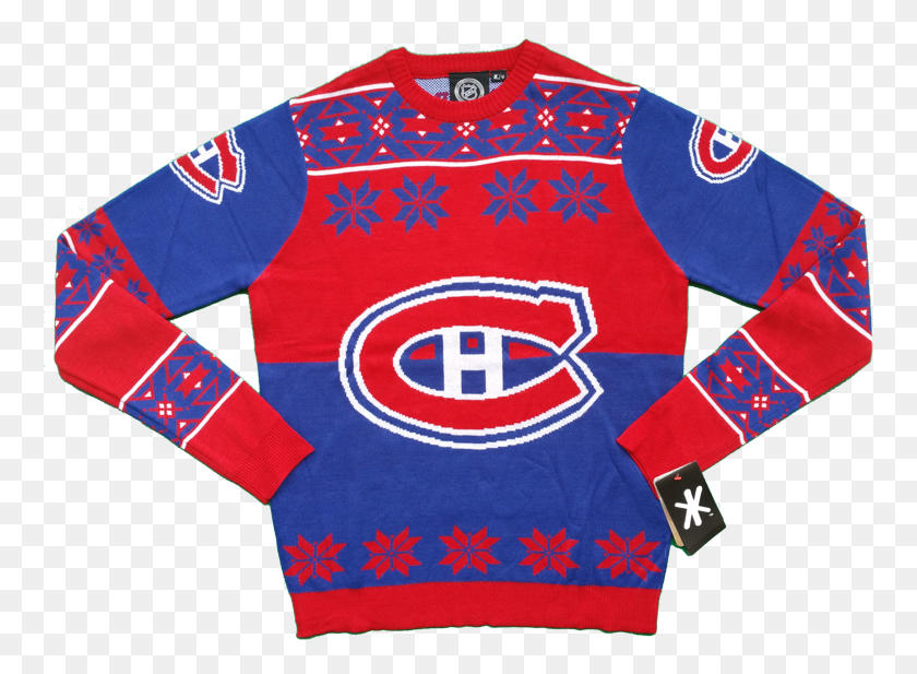 760x557 Montreal Canadiens Ugly Sweater Big Logo More Than Just Caps - Ugly Christmas Sweater PNG