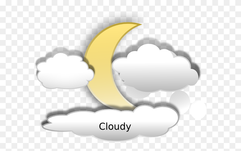 600x468 Moon And Clouds Clip Art - Moon And Clouds Clipart