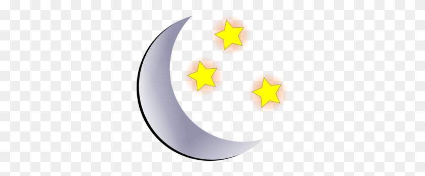 299x288 Луна И Звезды Картинки - Вектор Звезды Клипарт