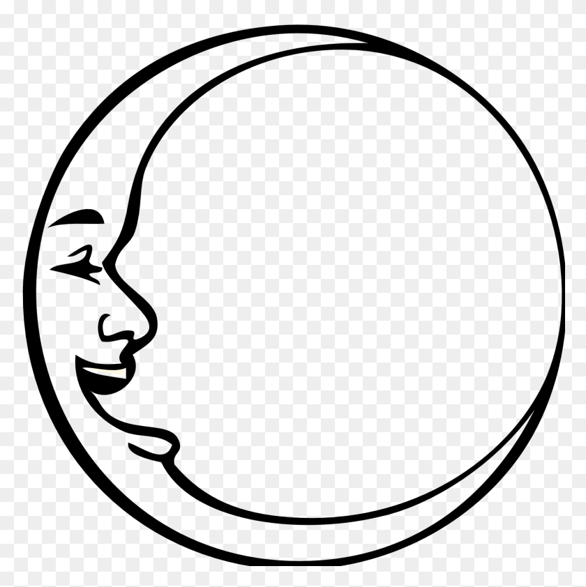 1331x1335 Луна Черно-Белый Полумесяц Черно-Белый Клипарт - Сейлор Мун Клипарт