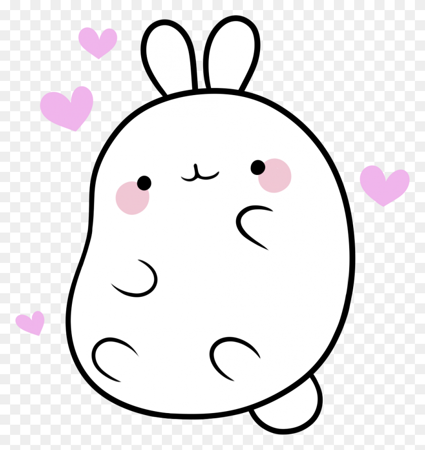 996x1061 Moon Bunny On Twitter Teeny - Molang PNG