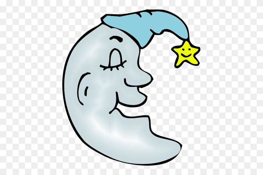 441x500 Moon Clip Art Free Clipart Images - Moon And Clouds Clipart