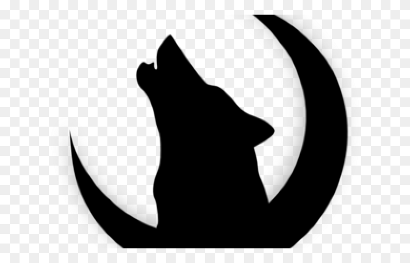 640x480 Moon Clipart Wolf - Wolf Howling At The Moon Clipart